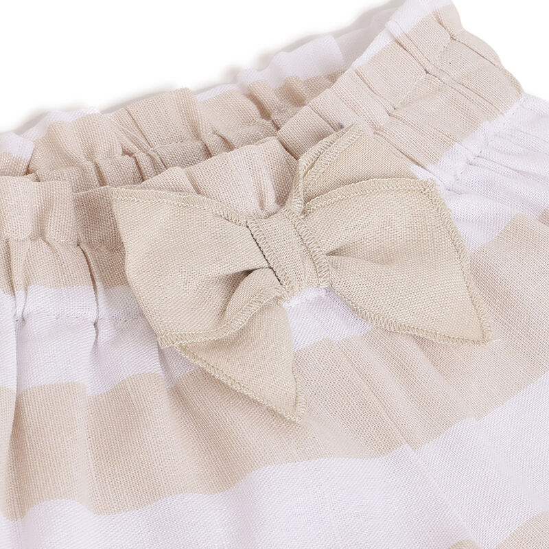 Girls Natural Striped Shorts image number 2